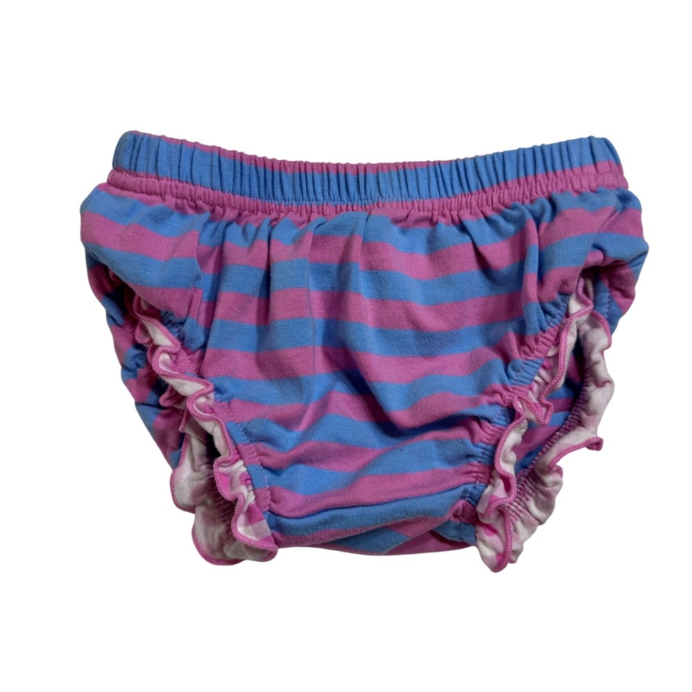 Matilda Jane Striped Ruffled Bloomers Diaper Cover Baby Girl 0-3m Pink‎ Blue